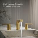 KOHLER Vibrant Brushed Moderne Brass Two Handle Widespread Bathroom Sink Faucet 