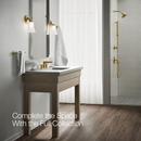 KOHLER Vibrant Brushed Moderne Brass Two Handle Widespread Bathroom Sink Faucet 