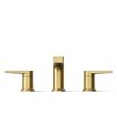 KOHLER Vibrant Brushed Moderne Brass Two Handle Widespread Bathroom Sink Faucet 