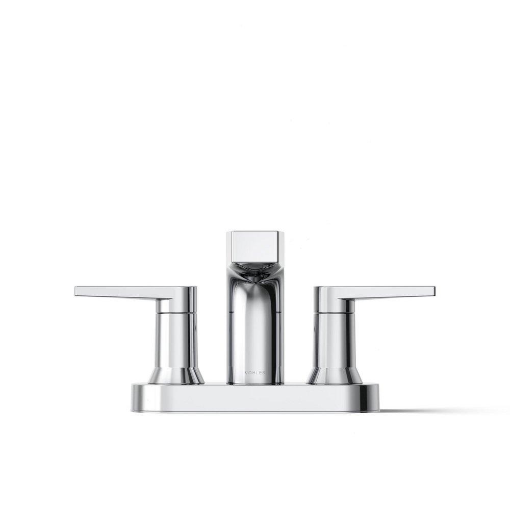 Two Handle Centerset Bathroom Sink Faucet in Polished Chrome 