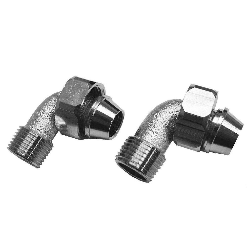 Pasco Satin 1/2 in. MPT Bath Cock Coupling Pair 