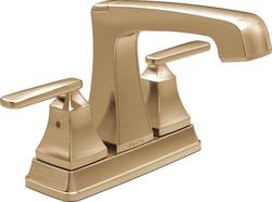 Two Handle Centerset Bathroom Sink Faucet in Champagne Bronze