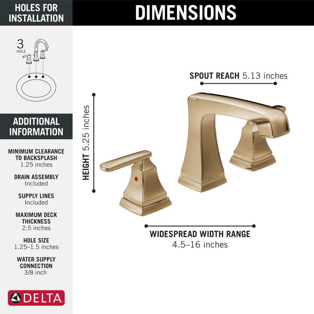 Two Handle Widespread Bathroom Sink Faucet 