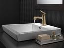 Single Handle Monoblock Bathroom Sink Faucet in Champagne Bronze 