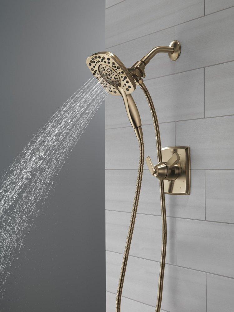 Two Handle Multi Function Shower Faucet in Champagne Bronze (Trim Only) 