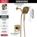 Two Handle Multi Function Shower Faucet in Champagne Bronze (Trim Only) 