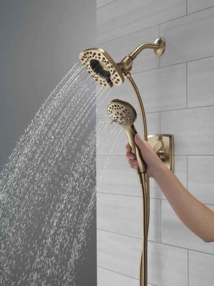 Two Handle Multi Function Shower Faucet in Champagne Bronze (Trim Only) 