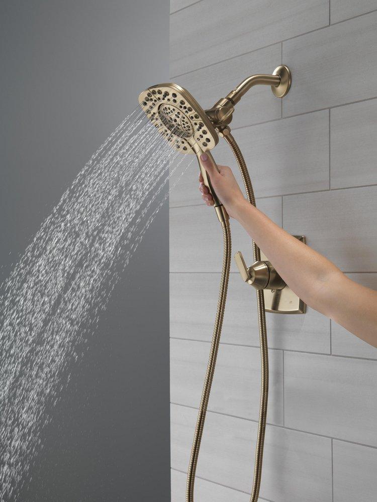 Two Handle Multi Function Shower Faucet in Champagne Bronze (Trim Only) 