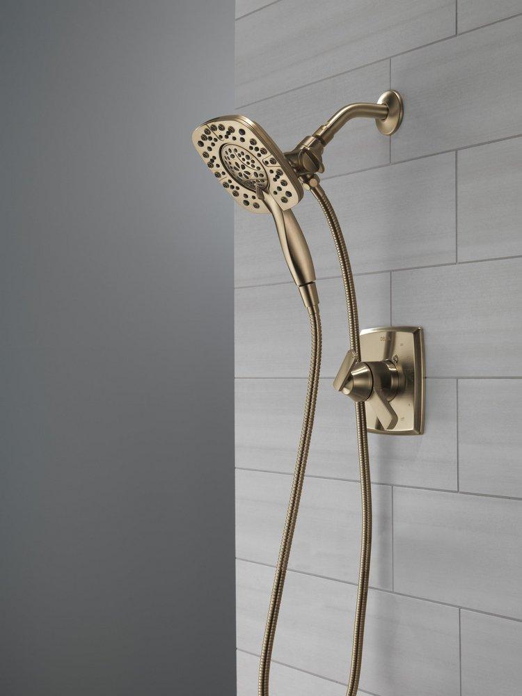Two Handle Multi Function Shower Faucet in Champagne Bronze (Trim Only) 