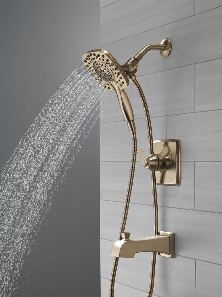 Two Handle Multi Function Shower Faucet in Champagne Bronze (Trim Only) 