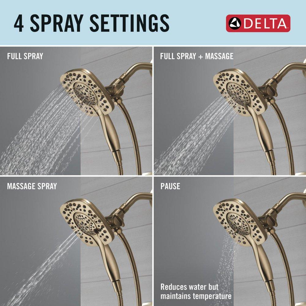 Two Handle Multi Function Shower Faucet in Champagne Bronze (Trim Only) 