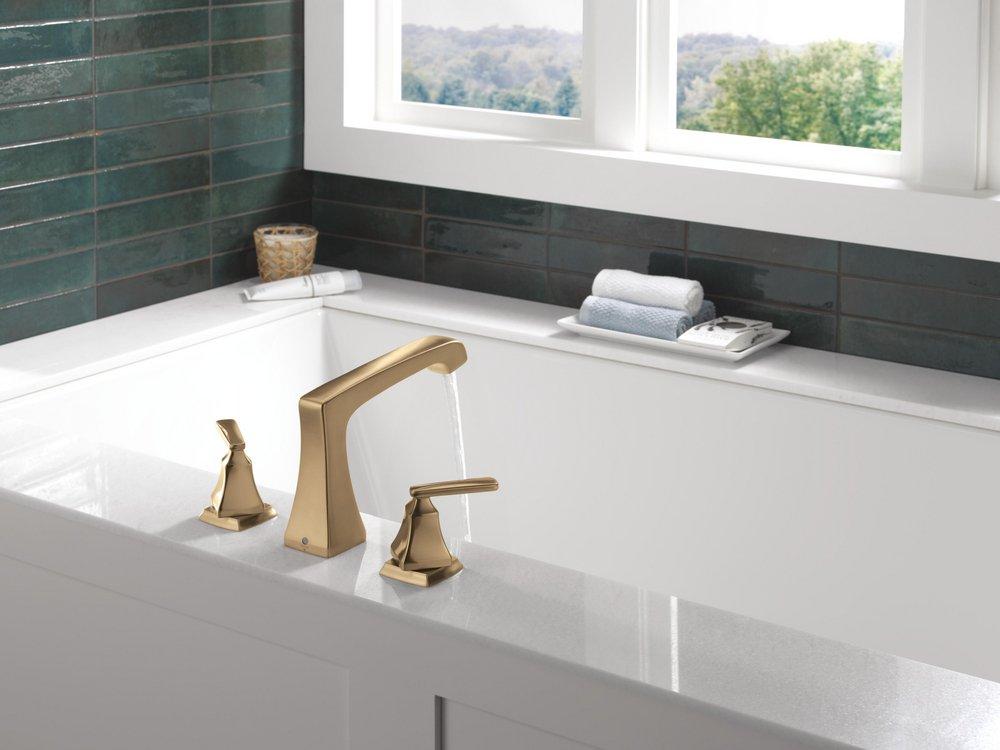 Two Handle Roman Tub Faucet in Champagne Bronze (Trim Only) 