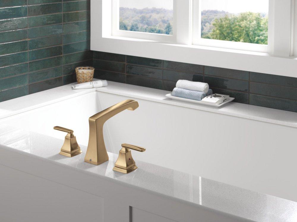 Two Handle Roman Tub Faucet in Champagne Bronze (Trim Only) 