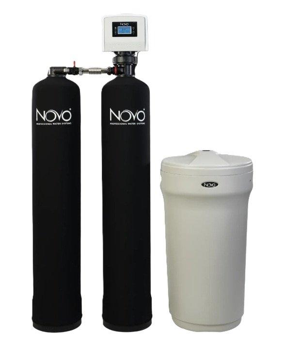 7.2 gpm 25,000 Grains Dual Tank Water Softener & Whole Home Carbon Filter 