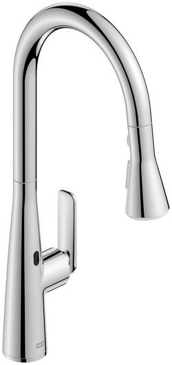 Single Handle Pull Down Touchless Kitchen Faucet in Polished Chrome