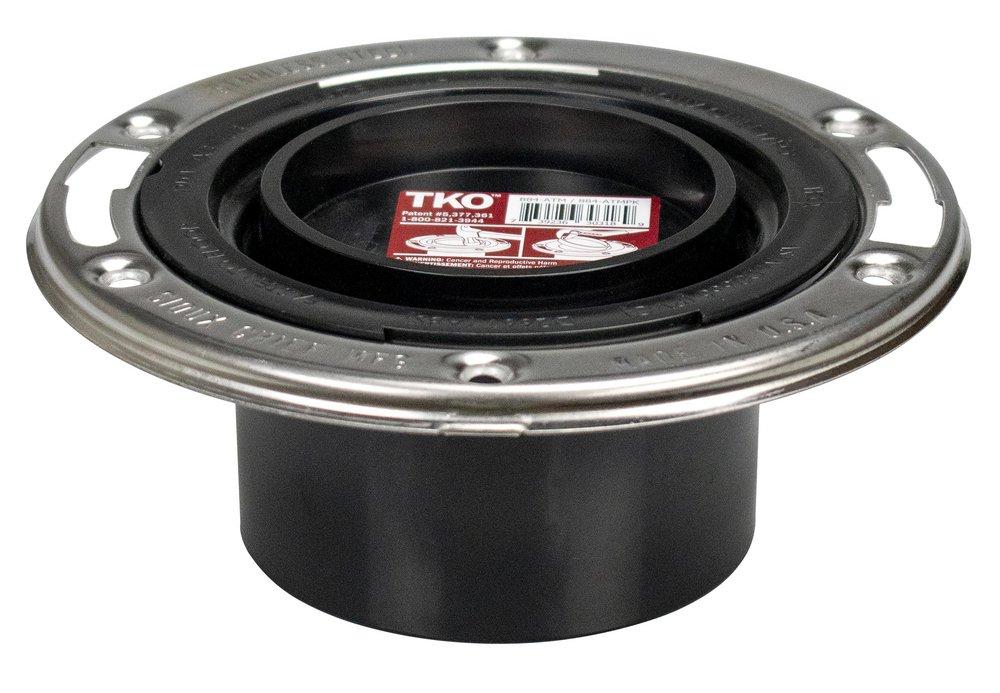 Sioux Chief Black Tko 3 x 4 Abs Closet Flange With Stainless Steel Ring 