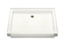 48 in. Rectangle Shower Base in White