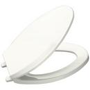 Elongated Closed Front Toilet Seat with Cover in Sunlight