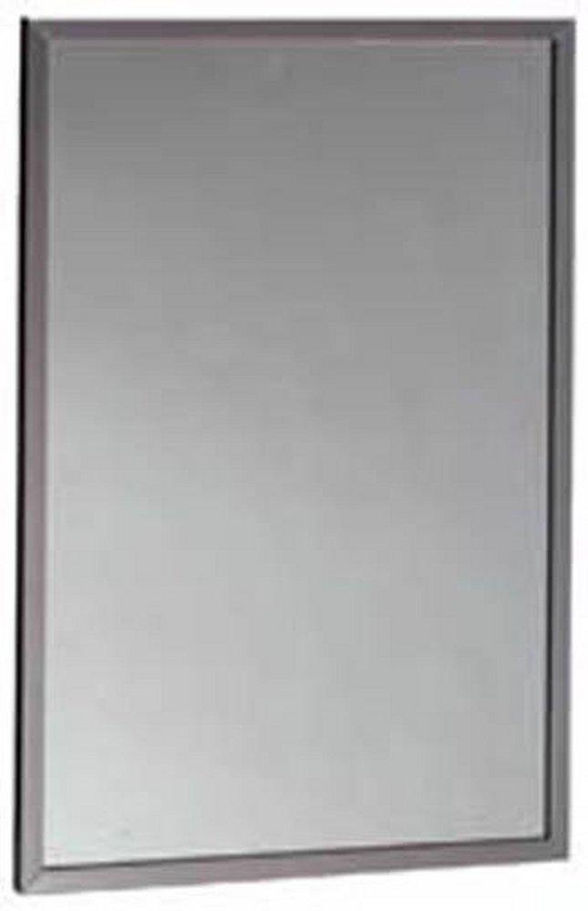 Bobrick Stainless Steel 18 in. Stainless Steel Channel Frame Glass Mirror 
