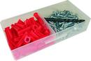 1 in. Red 1/4 in. Plastic Anchor