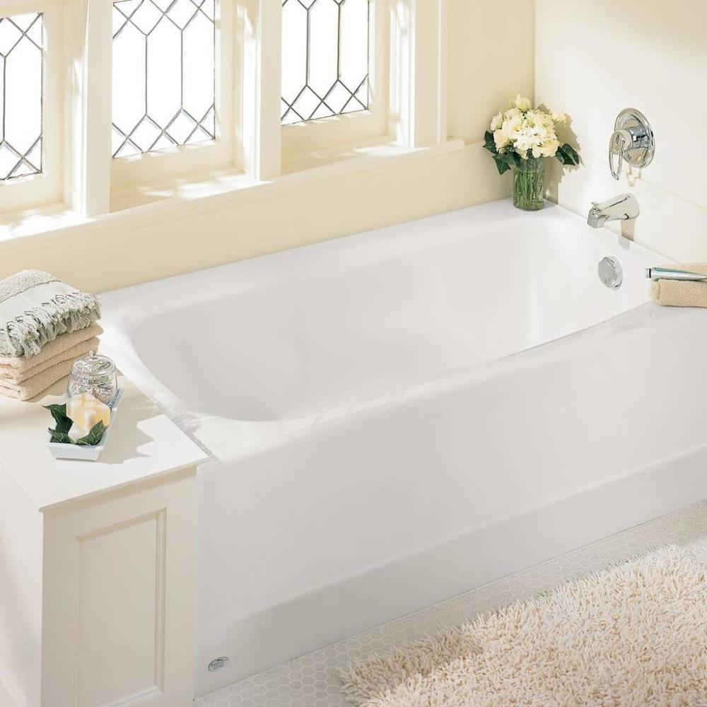American Standard Bathing White 60 x 32 in. Soaker Alcove Bathtub with Left Drain 