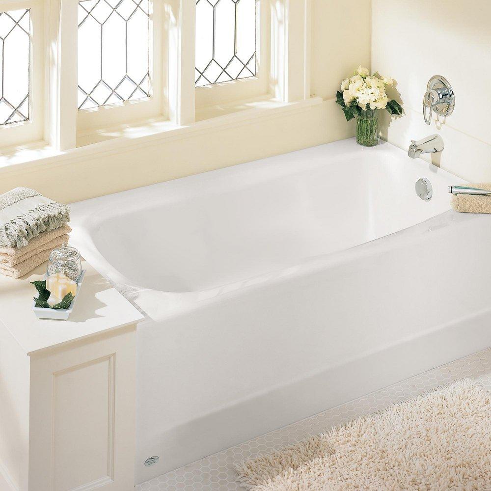 American Standard White 60 x 32 in. Soaker Alcove Bathtub with Left Drain 
