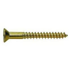 12 x 2-1/2 in. Flat Phillips Head Brass Wood Screw (100 Pack)