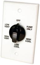 Dial Manufacturing 2-Speed 6-Position White Plastic Wall Switch 