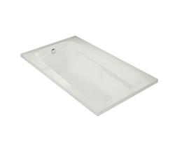 59-7/8 x 35-3/4 in. Soaker Drop-In Bathtub with End Drain in White