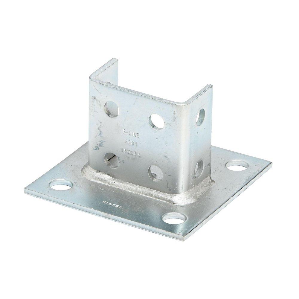 Eaton B-Line Series 6 in. Zinc Steel Square Strut Post Base 