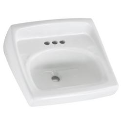 20-1/2 in. Wall Mount Rectangular Vitreous China Bathroom Sink in White