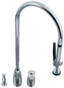 KOHLER Polished Chrome 2-Hole Kitchen Sink Faucet with Overhead and Single Lever Handle 