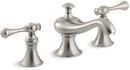 KOHLER Vibrant&reg; Brushed Nickel Two Handle Widespread Bathroom Sink Faucet 