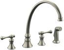 Two Handle Widespread Kitchen Faucet in Vibrant Brushed Nickel