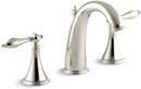 KOHLER Vibrant&reg; Polished Nickel Two Handle Widespread Bathroom Sink Faucet 