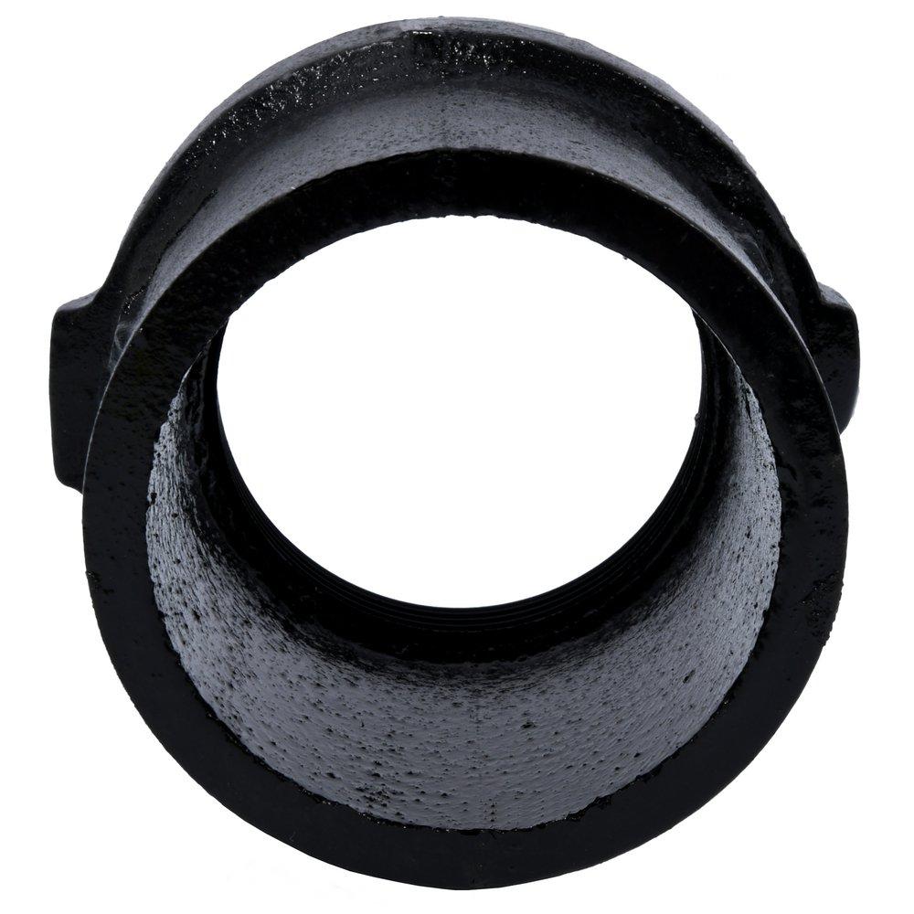 Black Spigot Cast Iron Reducing Tapped Adapter 