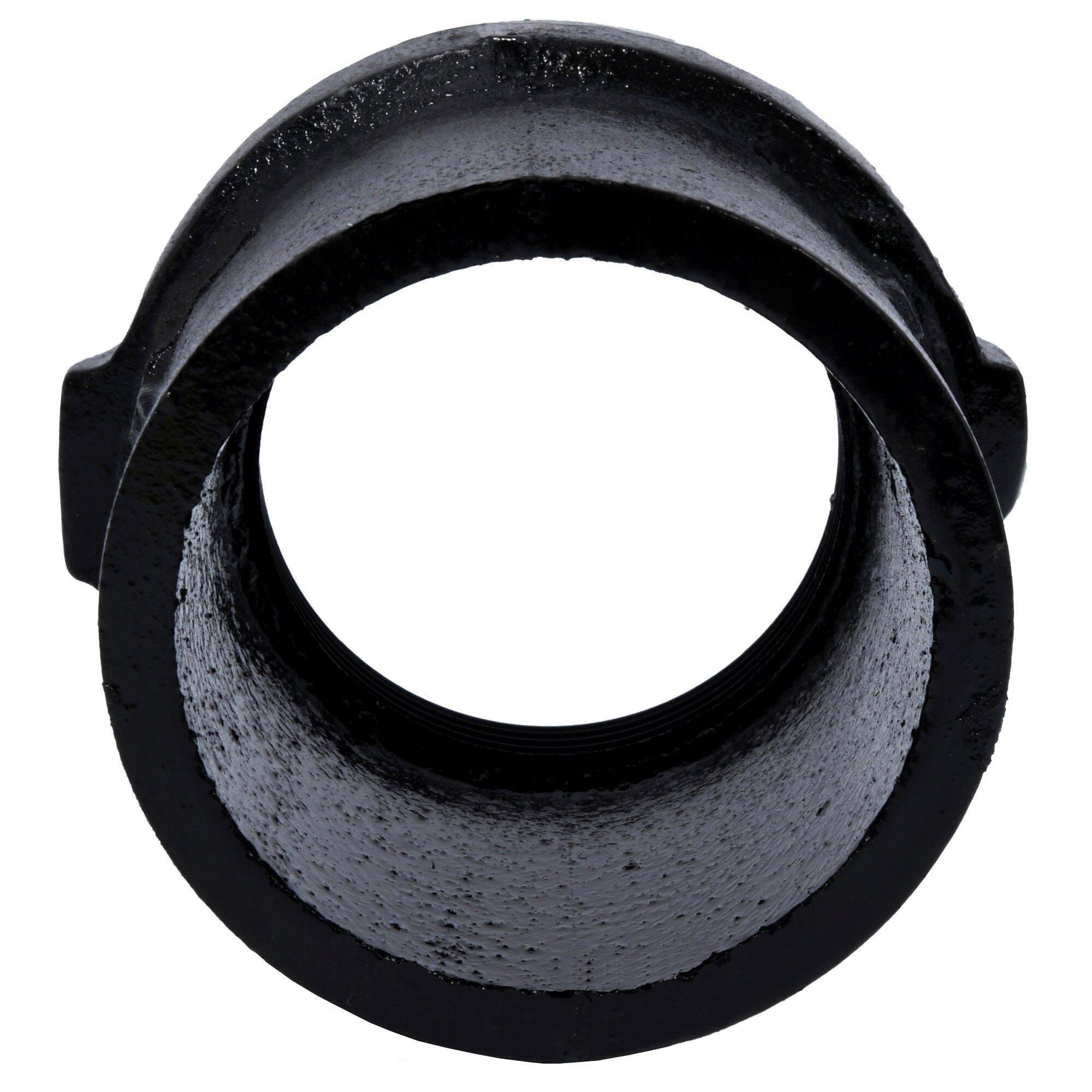 Black Spigot Cast Iron Reducing Tapped Adapter 