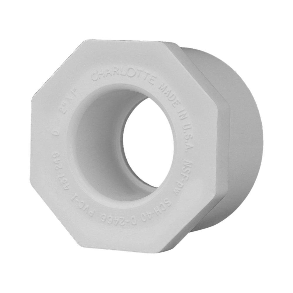 White PVC Schedule 40 Bushing 