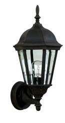 7 in. Depth 100 W 1-Light Medium Lantern in Matte Black