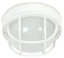 100W 1-Light Medium E-26 Incandescent Large Oval and Round Flush Mount Ceiling Fixture in Textured White