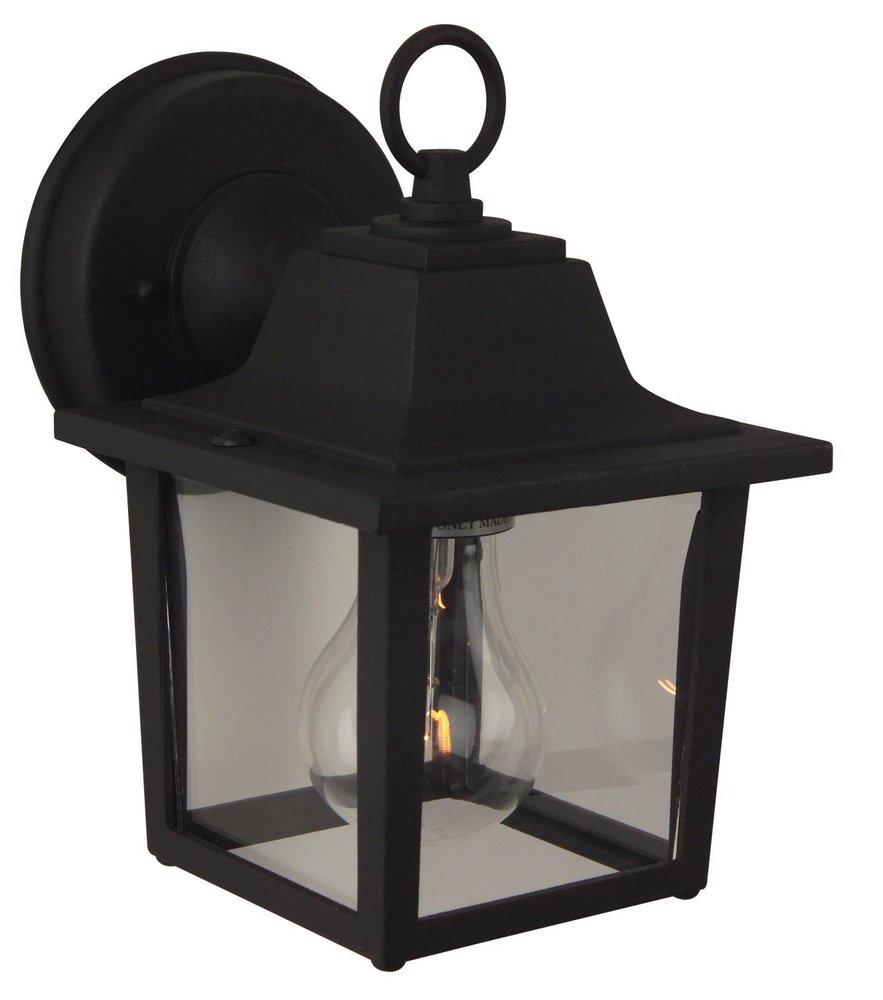 Craftmade Textured Matte Black 1-Light Small Wall Mount Sconce 