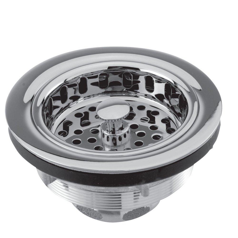 Brasstech Polished Chrome 3-1/2 in. Large Basket Post Style Strainer Set 