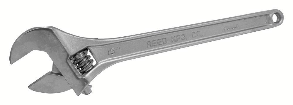 REED Chrome 15 in Adjustable Wrench 