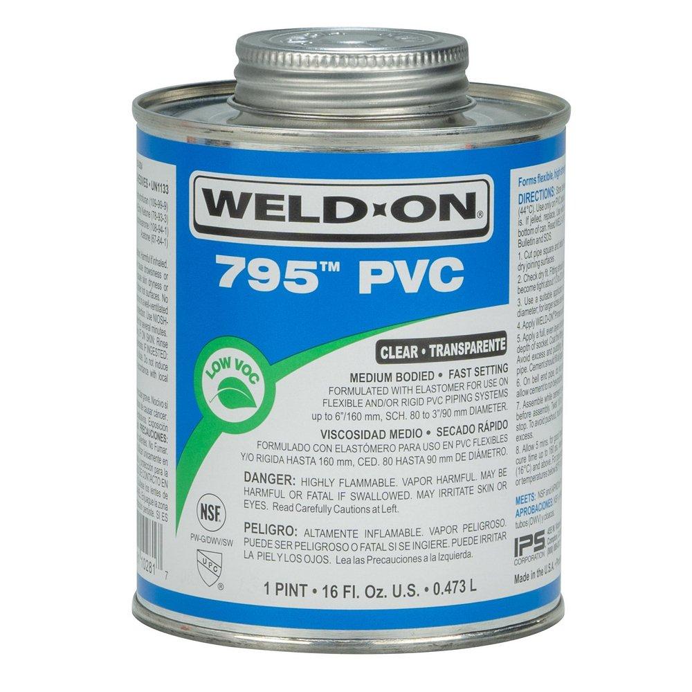 Weld-On&reg; Fast Set Plastic Clear Pipe Cement 