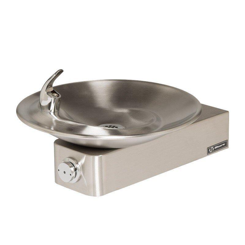 Haws&reg; Satin Stainless Steel Barrier Free Wall Mount Fountain with Bowl 