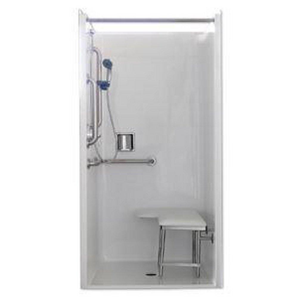 Florestone White 40 x 39 x 78 in. Alcove Shower Unit 
