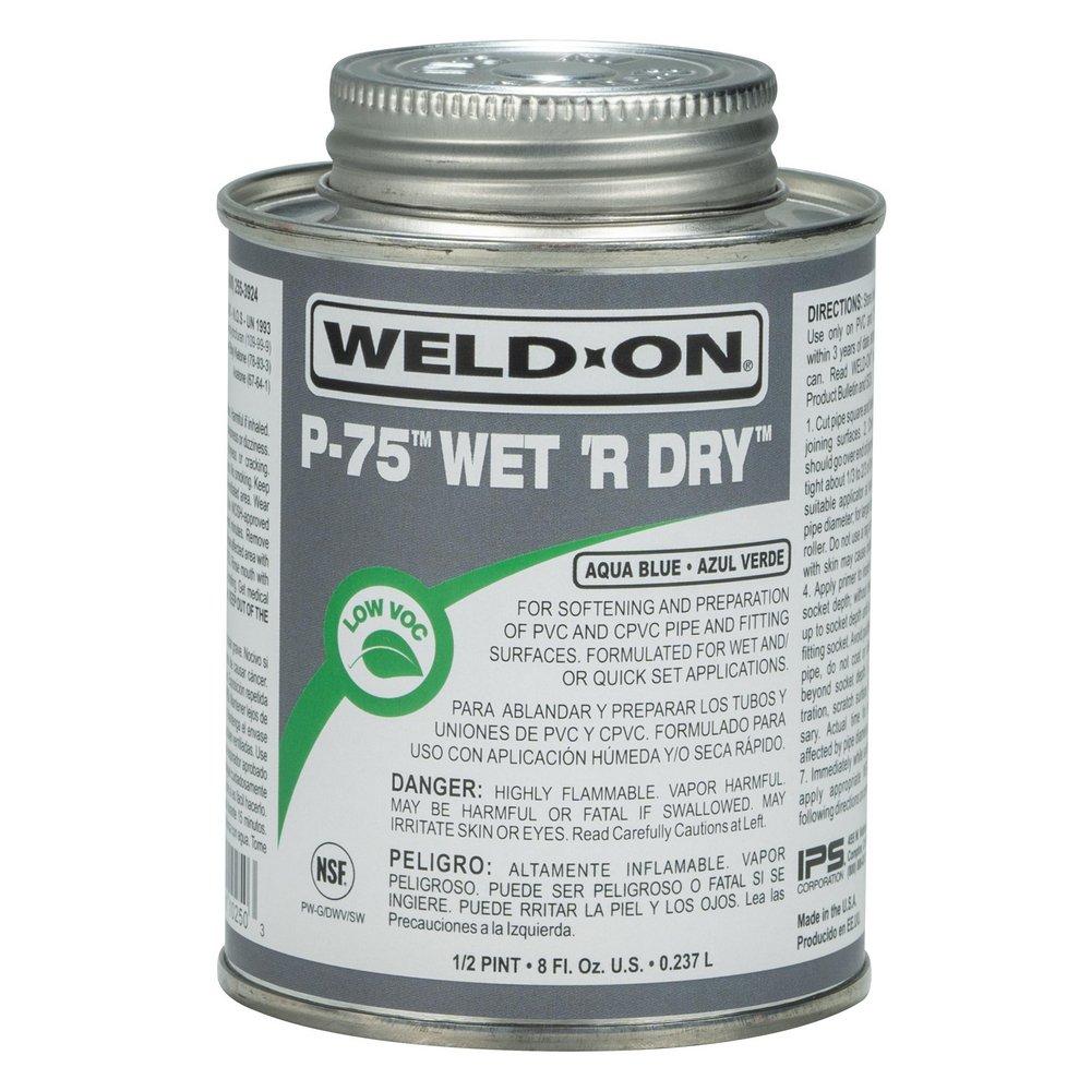 Weld-On&reg; PVC Wet R Dry Primer in Aqua Blue 