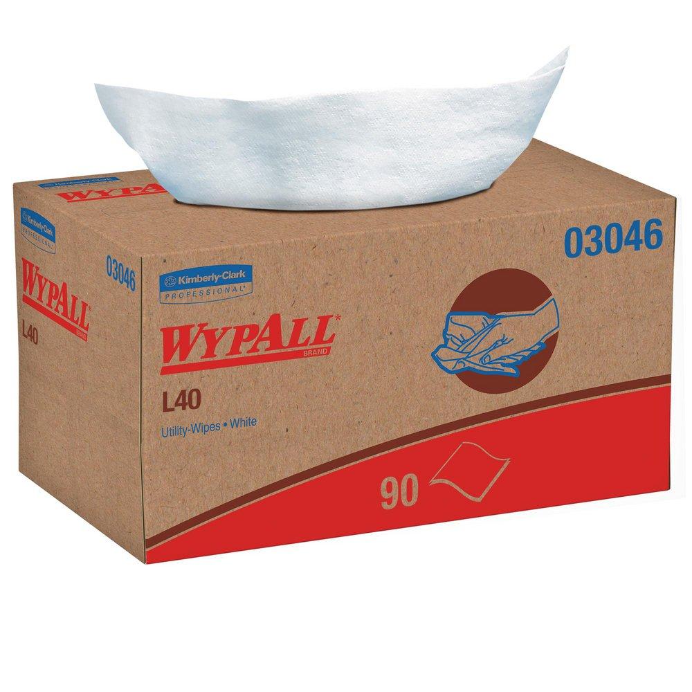 WypAll&reg; White 10 in. Pop-Up Wipes Box In White 