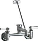 Chicago Faucets Rough Chrome Plated Non-Potable 12 gpm 8 in. Centerset Two Handle Wall Mount Service Faucet 
