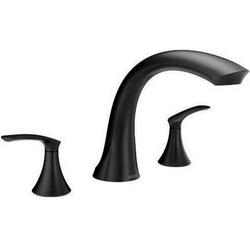 Two Handle Roman Tub Faucet in Matte Black (Trim Only)